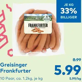 T&G Greisinger Frankfurter 1.2kg Angebot