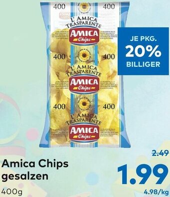 T&G Amica Chips Gesalzen 400g Angebot