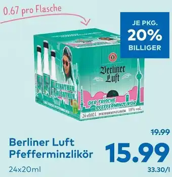 T&G Berliner Luft Pfefferminzlikör 24x20ml Angebot