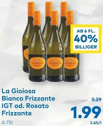T&G La Gioiosa Bianco Frizzante IGT Od. Rosato Frizzante 0.75l Angebot