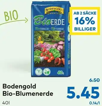 T&G Bodengold Bio-Blumenerde 40l Angebot