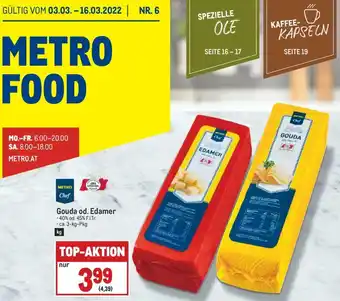 Metro Gouda Od. Edamer Angebot