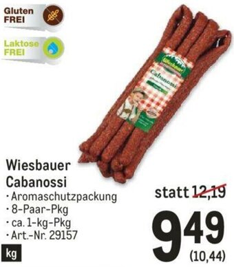 Metro Wiesbauer Cabanossi Angebot