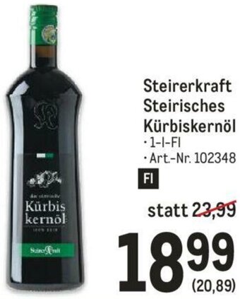 Metro Steirerkraft Steirisches Kürbiskernöl Angebot