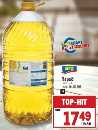 Metro Rapsöl Angebot