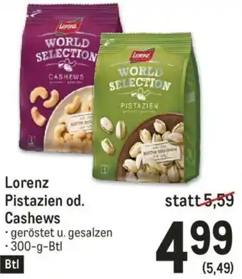 Metro Lorenz Pistazien Od. Cashews 300g Angebot