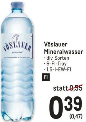 Metro Vöslauer Mineralwasser Angebot