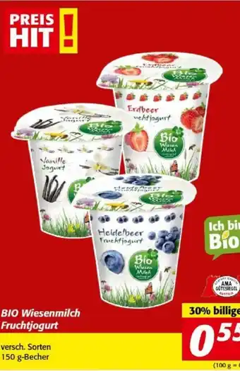 Nah&Frisch BIO Wiesenmilch Fruchtjoghurt 150g Angebot