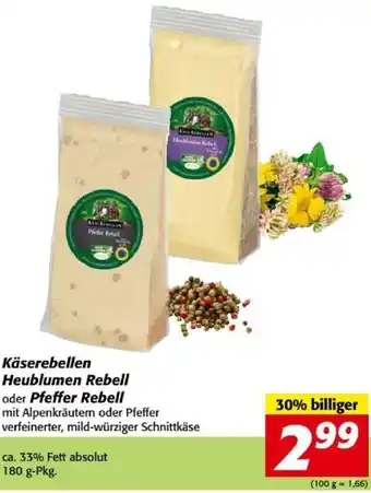 Nah&Frisch Käserebellen Heublumen Rebell Oder Pfeffer Rebell 180g Angebot