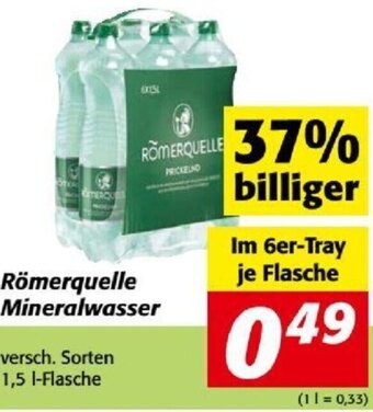 Nah&Frisch Römerquelle Mineralwasser Angebot