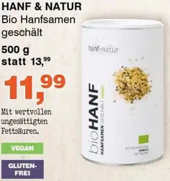 Hanf & Natur Bio Hanfsamen Geschält 500g