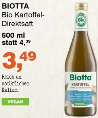 Prokopp Biotta Bio Kartoffel-Direksaft 500ml Angebot