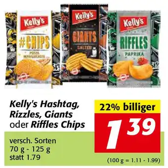 Nah&Frisch Kelly's Hashtag,Rizzles,Giants Oder Riffles Chips Angebot