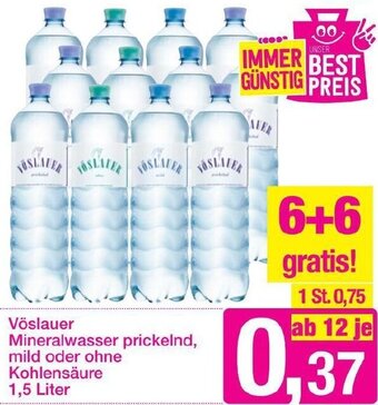 Sutterlüty Vöslauer Mineralwasser Prickelnd, Mild Oder Ohne Kohlensäure 1,5 Liter Angebot