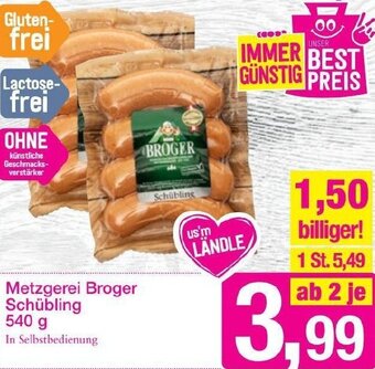 Sutterlüty Metzgerei Broger Schübling 540g Angebot