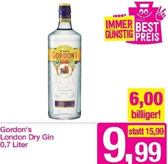Sutterlüty Gordon's London Dry Gin 0,7 Liter Angebot