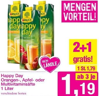 Sutterlüty Happy Day Orangen, Apfel-Oder Multivitaminsäfte 1 Liter Angebot