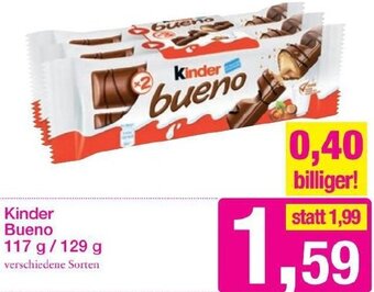 Sutterlüty Kinder Bueno 117g/129g Angebot