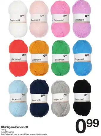 Zeeman Strickgarn Supersoft 100g Angebot