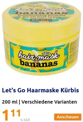 Action Let's Go Haarmaske Kürbis 200 ml Angebot