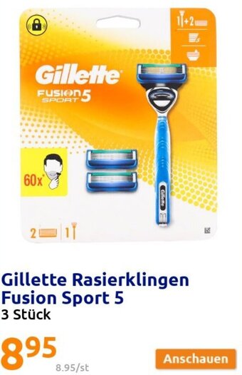 Action Gillette Rasierklingen Fusion Sport 5 Angebot