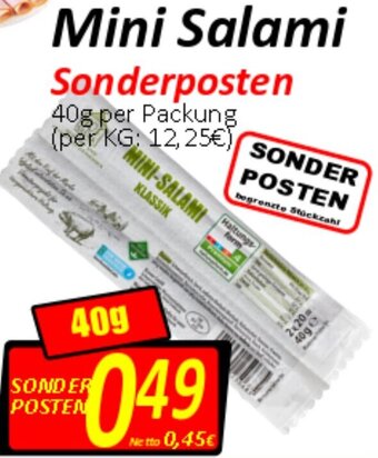 Wurstico Mini Salami 40g Angebot