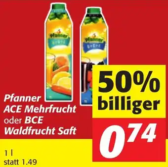 Pfanner ACE Mehrfrucht Oder BCE Waldfrucht Saft 1L