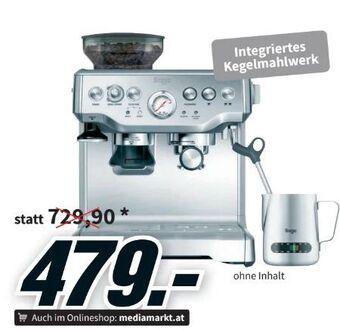 Media Markt Espresso-Siebträgermaschine Barista Express SES 875 Angebot