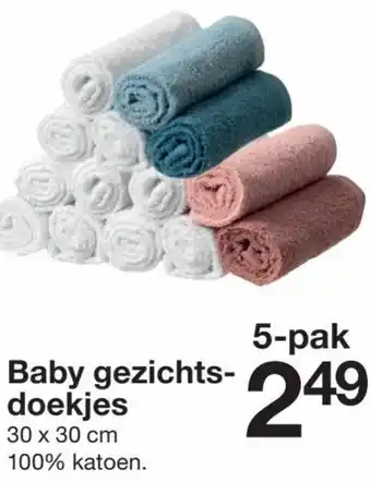 Zeeman Baby Gezichts-Doekjes 30x30 cm Angebot