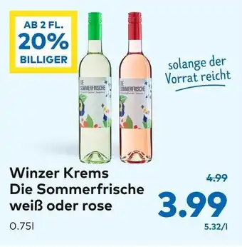 T&G Winzer Krems Die Sommerfrische Weiß Oder Rose 0.75 l Angebot