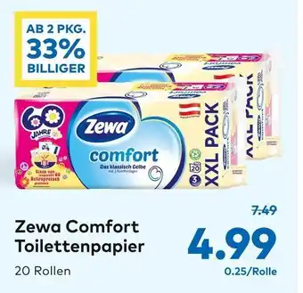 T&G Zewa Comfort Toilettenpapier 20 rollen Angebot