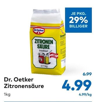 T&G Dr. Oetker Zitronensäure 1kg Angebot