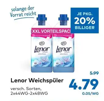 T&G Lenor Weichspüler 2x44WG-2x48WG Angebot
