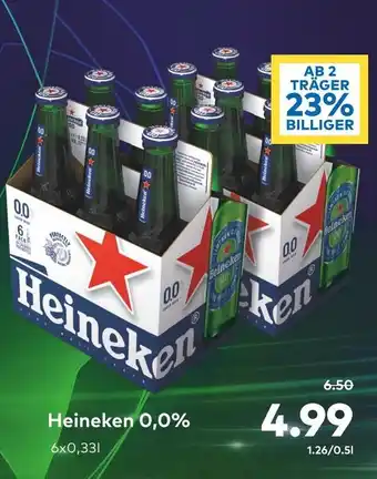 T&G Heineken 0,0% 6x0,33l Angebot