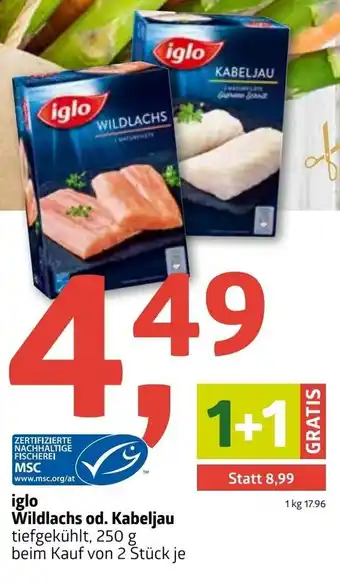 ADEG Iglo Wildlachs Od. Kabeljau 250g Angebot