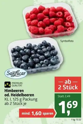 ADEG Himbeeren Od. Heidelbeeren 125g Angebot