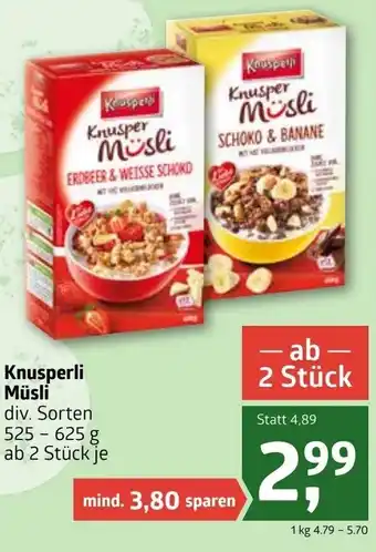 ADEG Knusperli Müsli 525-625g Angebot
