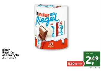 ADEG Kinder Reigel 10er Od. Country 9er 5g Angebot