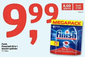 ADEG Finish Powerball All in 1 Geschirrspultabs 75tabs Angebot
