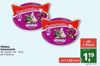 ADEG Whiskas Katzensnacks 40-60g Angebot