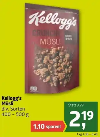 ADEG Kellog's Musli 400-500g Angebot