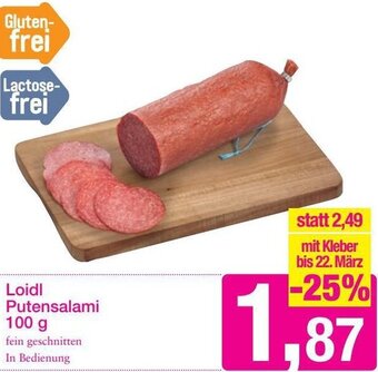 Sutterlüty Loidl Putensalami 100g Angebot