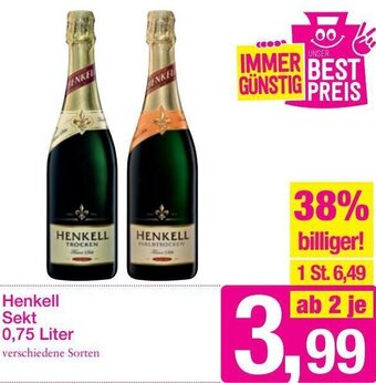 Sutterlüty Henkell Sekt 0,75 Liter Angebot