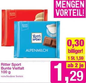 Sutterlüty Ritter Sport Bunte Vielfalt 100g Angebot