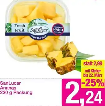 Sutterlüty SanLucar Ananas 220g Angebot