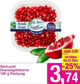 Sutterlüty SanLucar Granatapfelkerne 190g Angebot