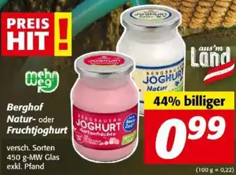 Nah&Frisch Berghof Natur-Oder Fruchtjoghurt 450g Angebot
