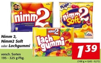 Nah&Frisch Nimm 2, Nimm2 Soft oder Lachgummi 195-325 g Angebot