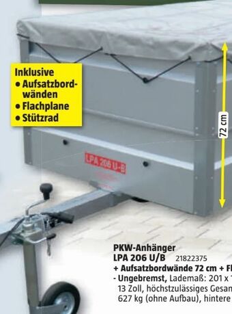 Bauhaus PKW-Anhänger LPA 206 U-B Angebot