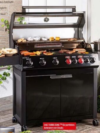 Hofer Gasgrill Boston Black Pro 4 SIKR Turbo Angebot